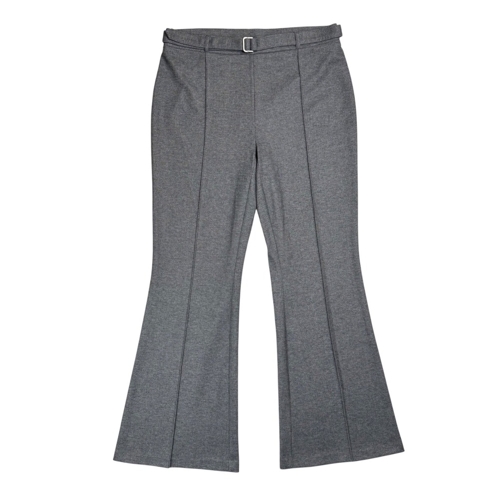 WREN New York Stretch Knit Flare Dress Pants Size M Pull On Belted Mod Trouser